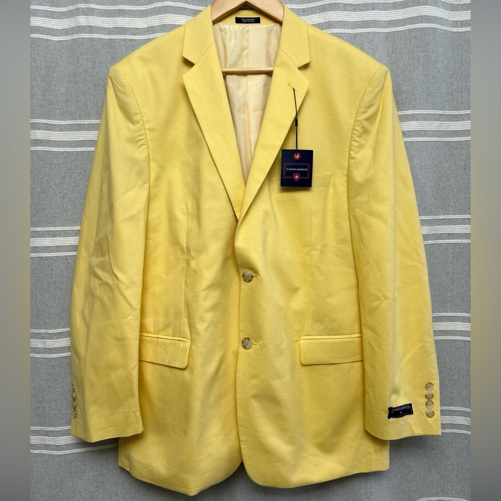 Saddlebred Yellow Two-Button Sport Coat Blazer